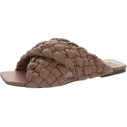 Steve Madden Womens Marina Faux Leather Flat Sandals Pink 5 Medium (B,M)