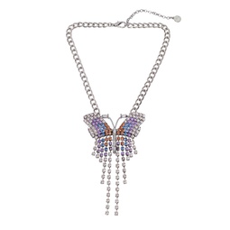 Butterfly Fringe Pendant Necklace
