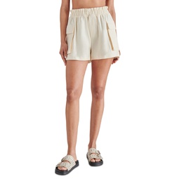 Womens Gaelle Cotton Paperbag-Waist Shorts