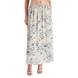 Womens Noemi Floral-Print Pull-On Skirt