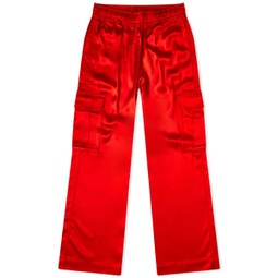 Stine Goya Fatuna Satin Cargo Trousers Fiery Red