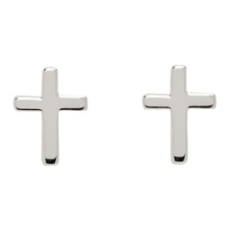Silver Tiny Stolen Cross Earrings 241068M144028