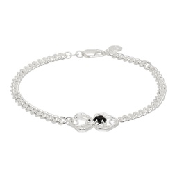 Silver Onyx Spider Bracelet 241068M142002
