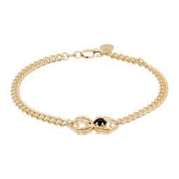 Gold Onyx Spider Bracelet 241068M142000