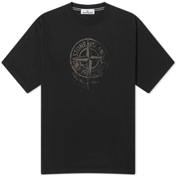 Stone Island Reflective One Badge Print T-Shirt Black