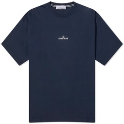 Stone Island Scratched Print T-Shirt Navy