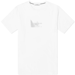 Stone Island Reflective Badge Print T-Shirt White