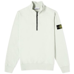 Stone Island Garment Dyed Half Zip Sweat Pistachio