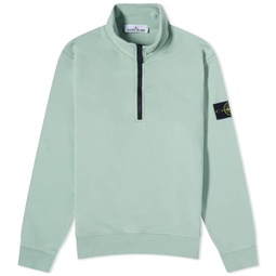 Stone Island Garment Dyed Half Zip Sweat Light Green