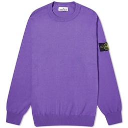 Stone Island Soft Cotton Crew Neck Jumper Lavender