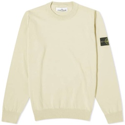 Stone Island Soft Cotton Crew Neck Jumper Natural Beige