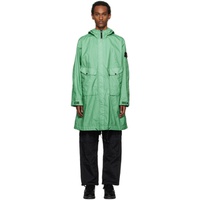 Green Hooded Coat 241828M176008
