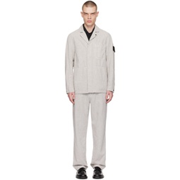 Gray Garment-Dyed Suit 241828M196000