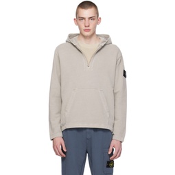 Taupe Patch Hoodie 241828M202011