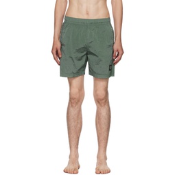 Green Double-Dyed Swim Shorts 232828M208000