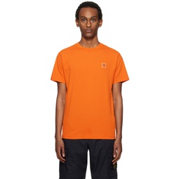 Orange Fissato Garment-Dyed T-Shirt 241828M213038