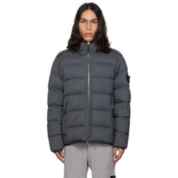 Gray Seamless Tunnel Down Jacket 232828M178030