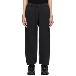 Black Garment-Dyed Sweatpants 232828M190014