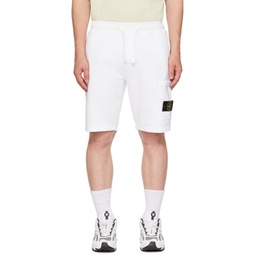 White Garment-Dyed Shorts 232828M190007