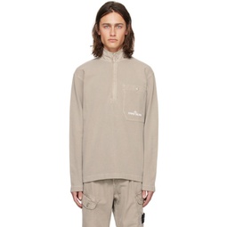 Gray Half-Zip Sweatshirt 241828M202012