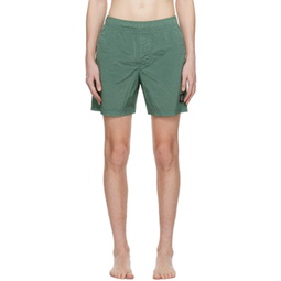 Green Patch Swim Shorts 241828M193061