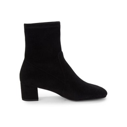 Sofia Block Heel Suede Sock Boots
