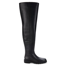Chicago Leather Thigh Boots