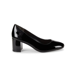 Holly Patent Leather Block Heel Pumps