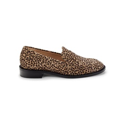 Palmer Leopard-Print Suede Loafers