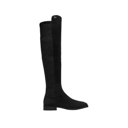 womens suede with logo over the knee boots
