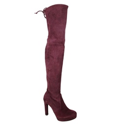 womens suede over-the-knee platform boot