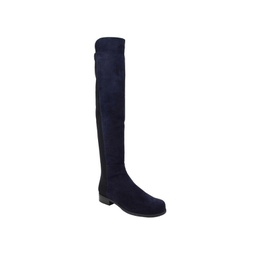 womens nice suede with elastic back knee boot