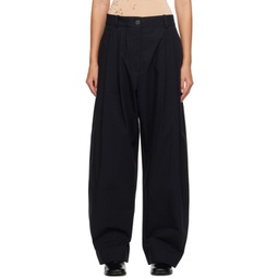 Navy Acuna Trousers 232608F087005