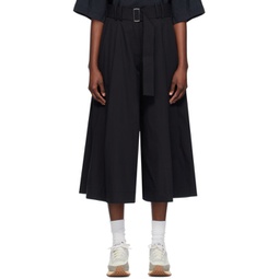 Black Belted Trousers 241608F088009