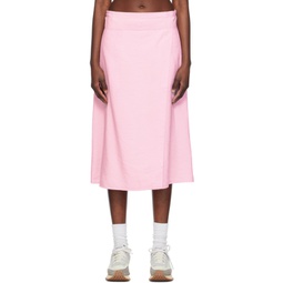 Pink Wrap Midi Skirt 241608F092002