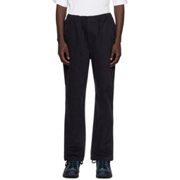 Navy Brushed Trousers 222353M191002