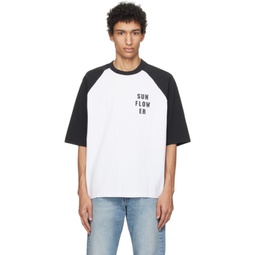 White & Black Baseball T-Shirt 241468M213000