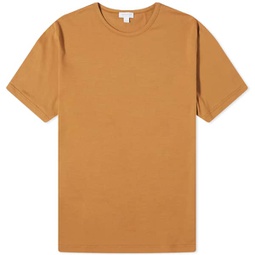 Sunspel Classic Crew Neck T-Shirt Dark Camel