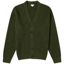 Sunspel Fisherman Cardigan Dark Olive