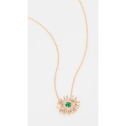 18k Gold Mini Evil Eye Necklace