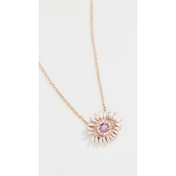 18k Rose Gold Mini Evil Eye Necklace