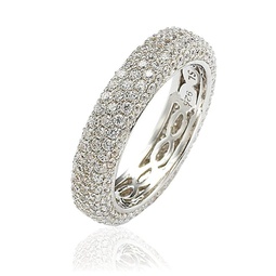 sterling silver cubic zirconia white eternity band