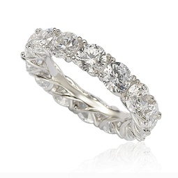 sterling silver cubic zirconia gladiator setting eternity band