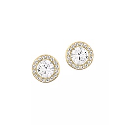 Angelic Swarovski Crystal Goldplated Round Stud Earrings