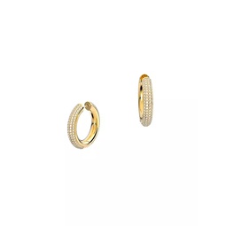 Dextera Swarovski Crystal Goldplated Hoop Earrings