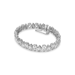 Millenia Swarovski Crystal Pear-Cut Rhodium-Plated Bracelet