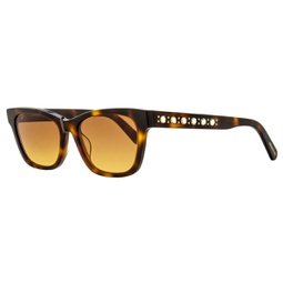 womens rectangular sunglasses sk0374 52f havana 53mm