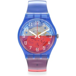 Swatch Gent Standard Quartz Plastic Strap, Transparent, 16 Casual Watch (Model: GN275)