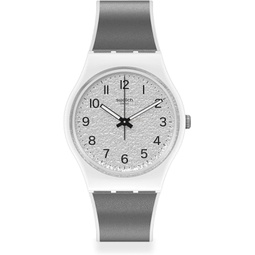 Swatch Unisexs Analogue Analog Quartz Watch with Plastic Strap GW211, Gray, Strap
