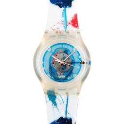 Swatch Mens Wrist Watch Blue SUJK104C with Plastic Strap, Multicolour/Multicolour, Strap